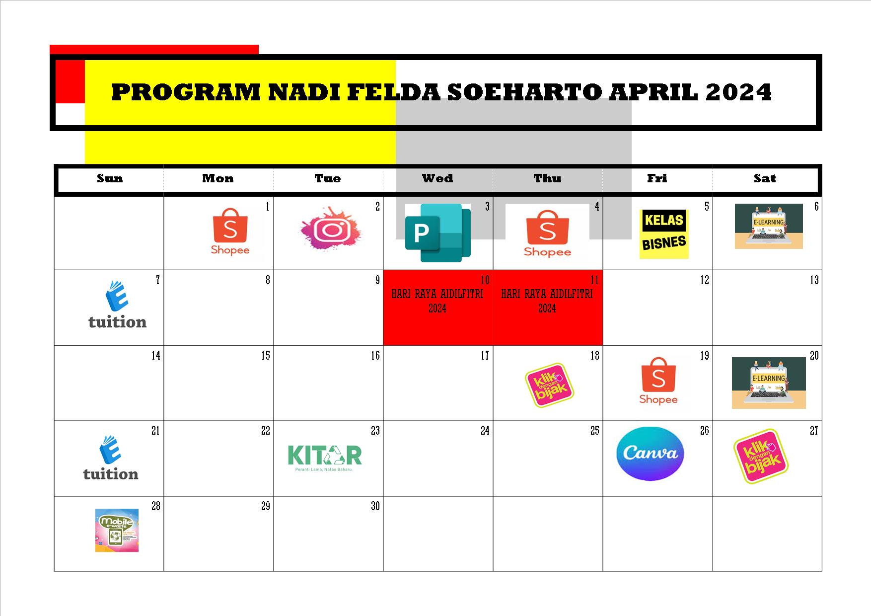 JADUAL APRIL 2024