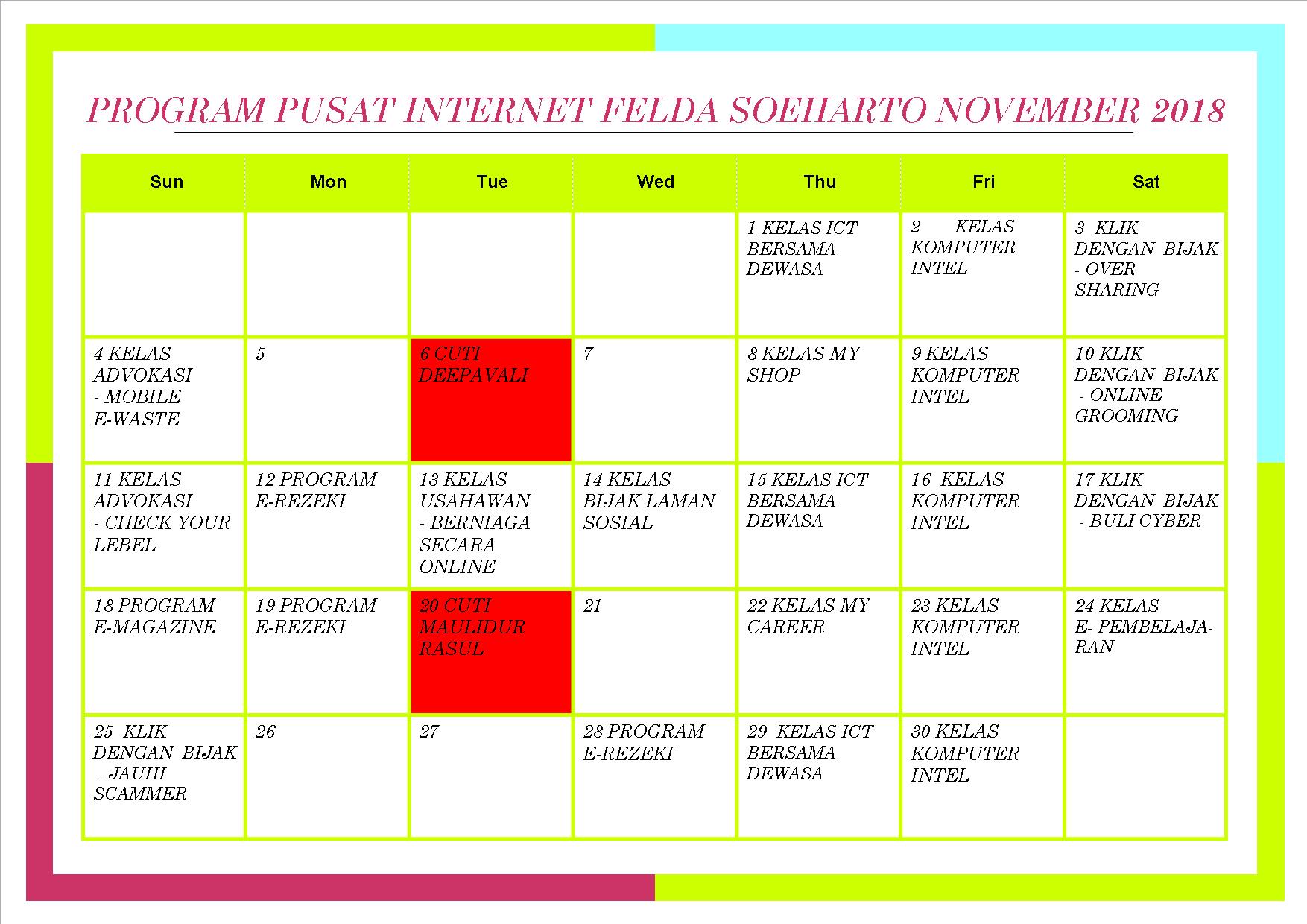 JADUAL NOV 2018