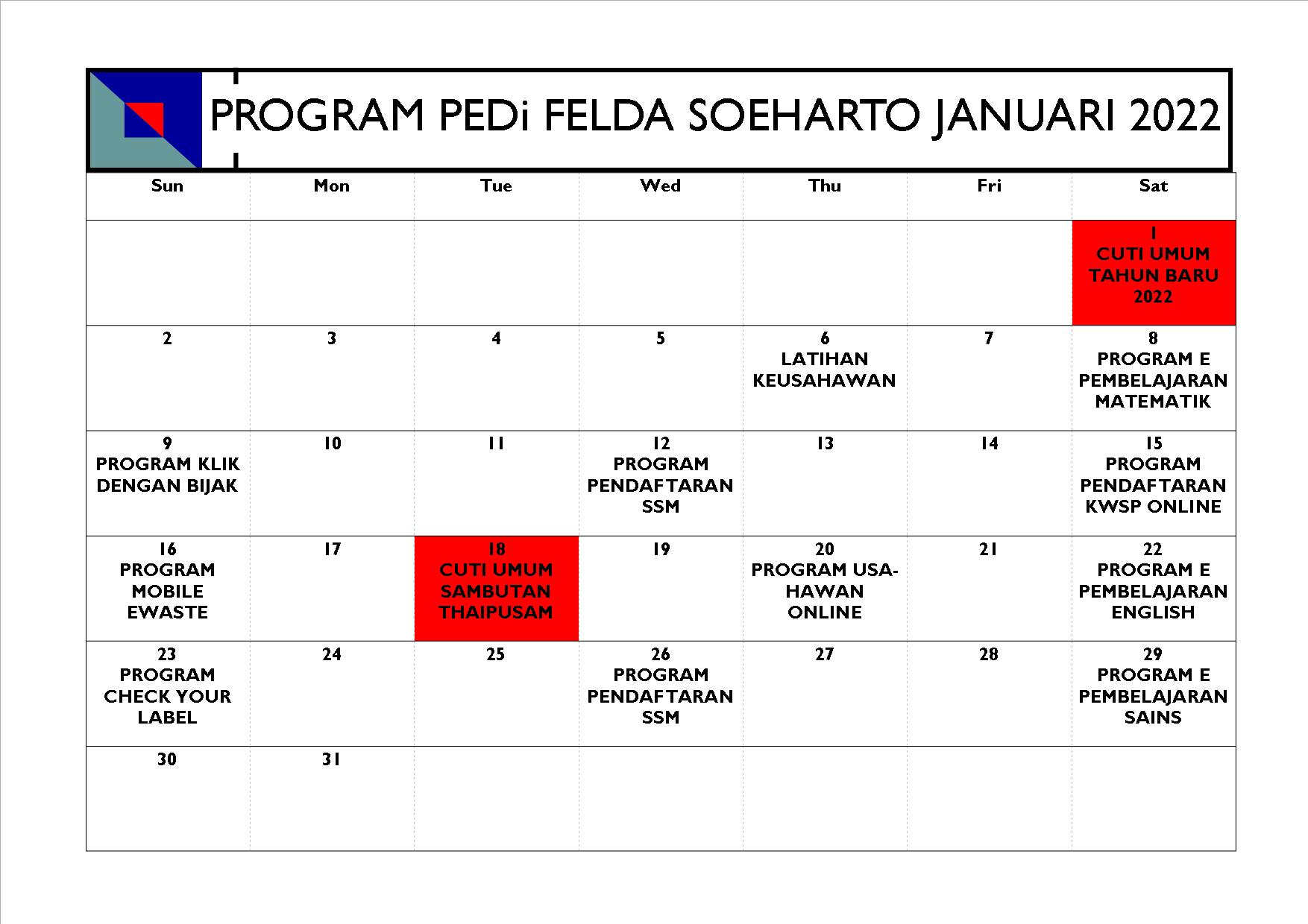 JADUAL PEDI JAN 2022