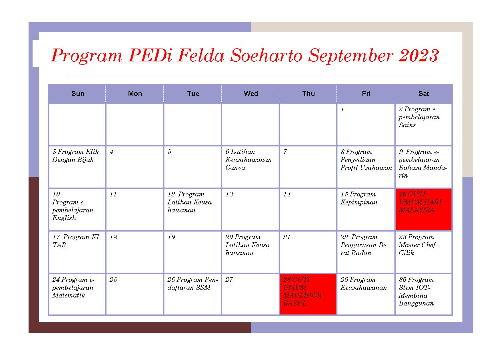 Jadual September