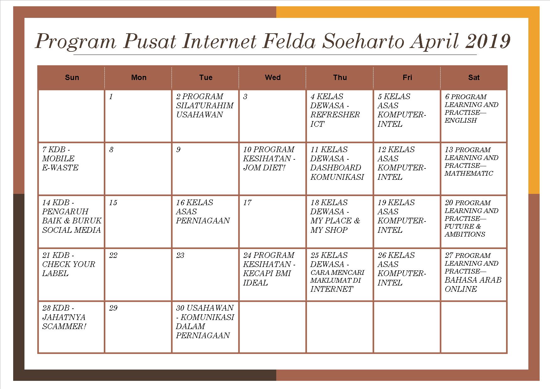 PROGRAM APRIL 2019