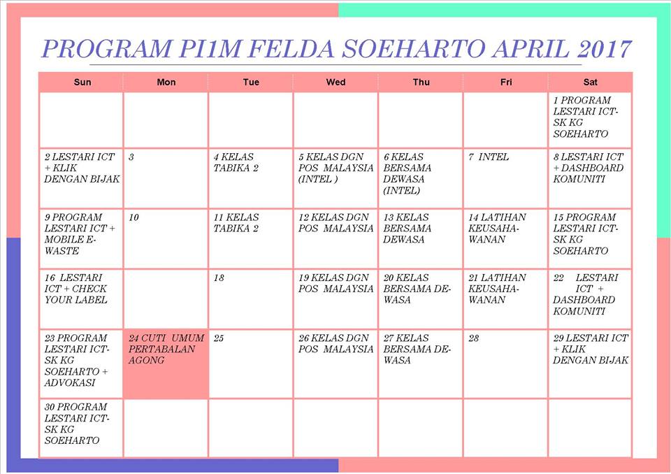 jadual april17