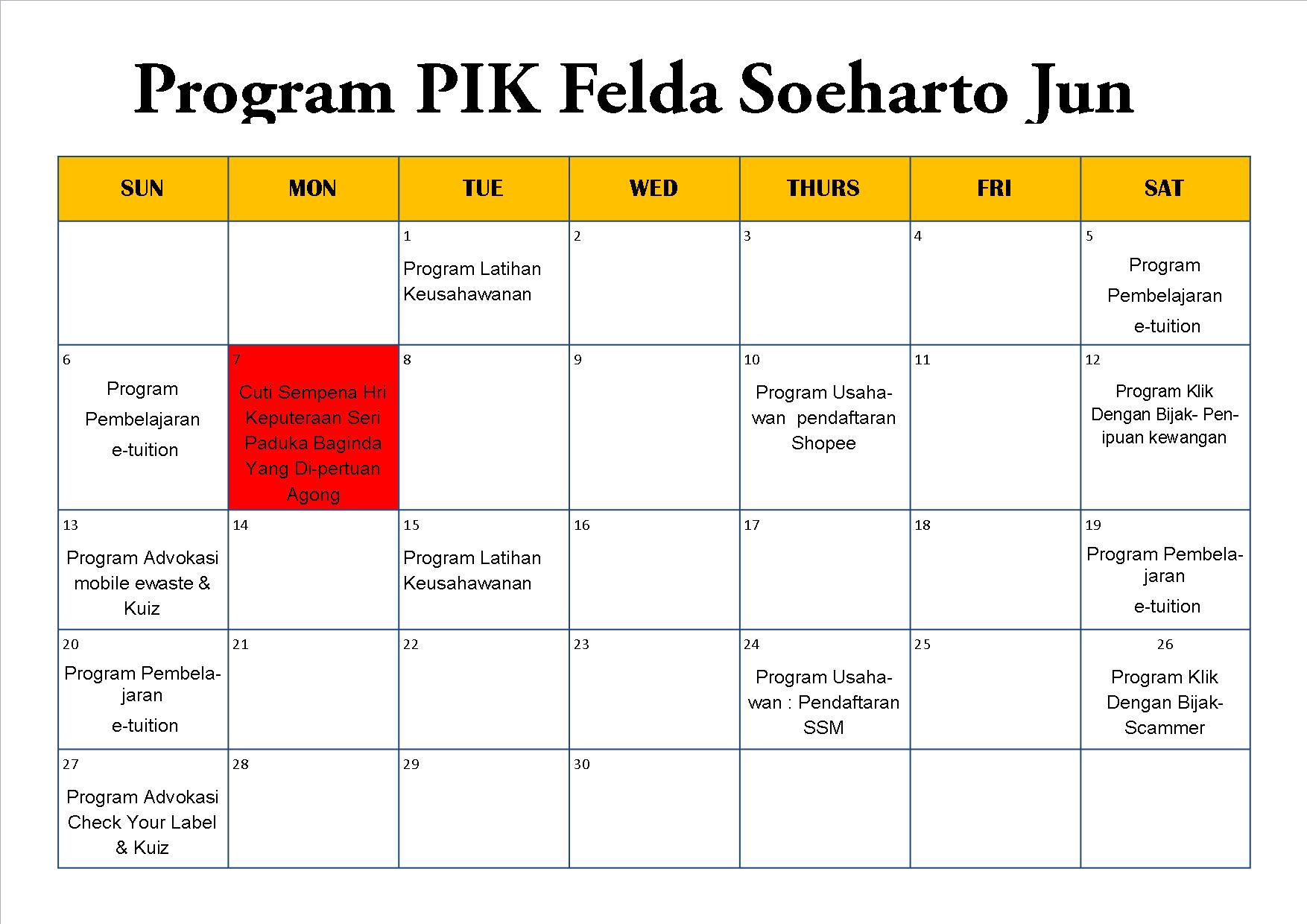 jadual jun