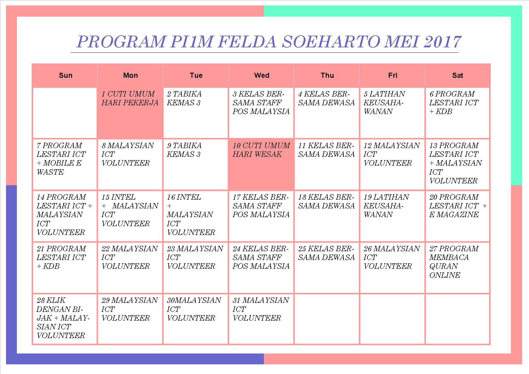 jadual may 17