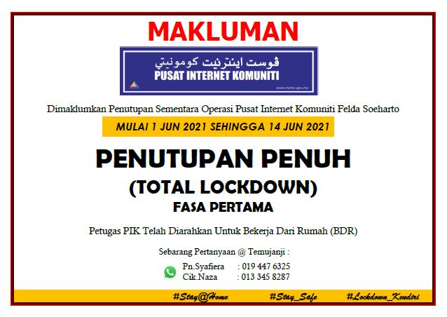 notis makluman lockdown