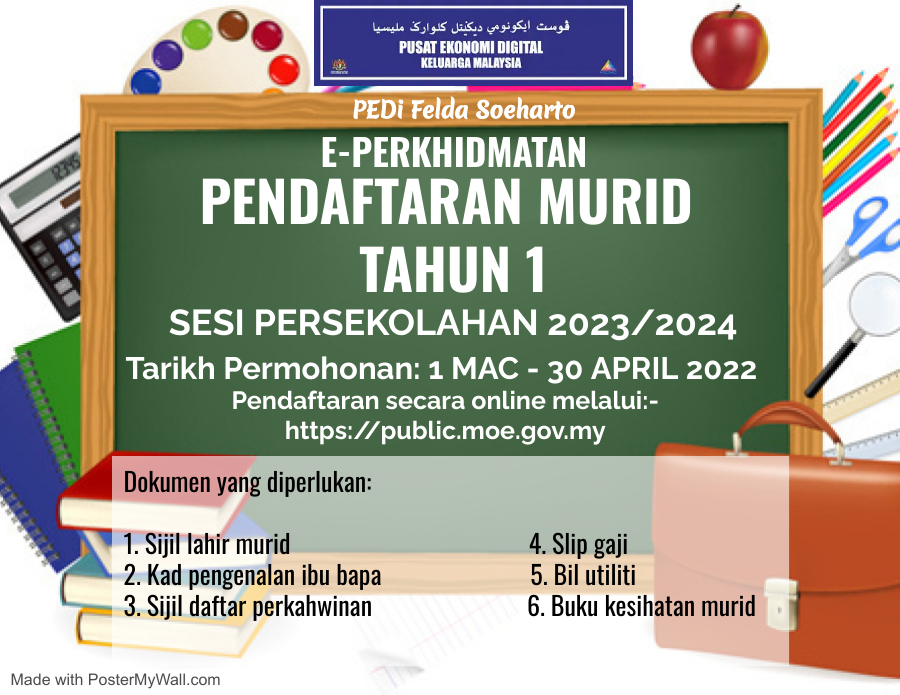 pendaftaran murid tahun 1